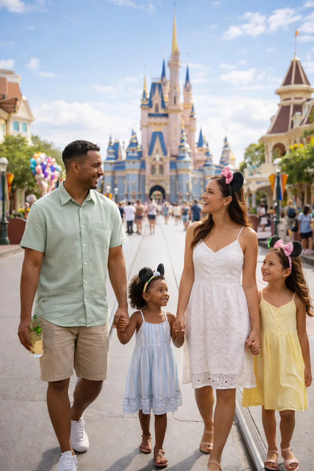 Family fun at Cinderella's Castle