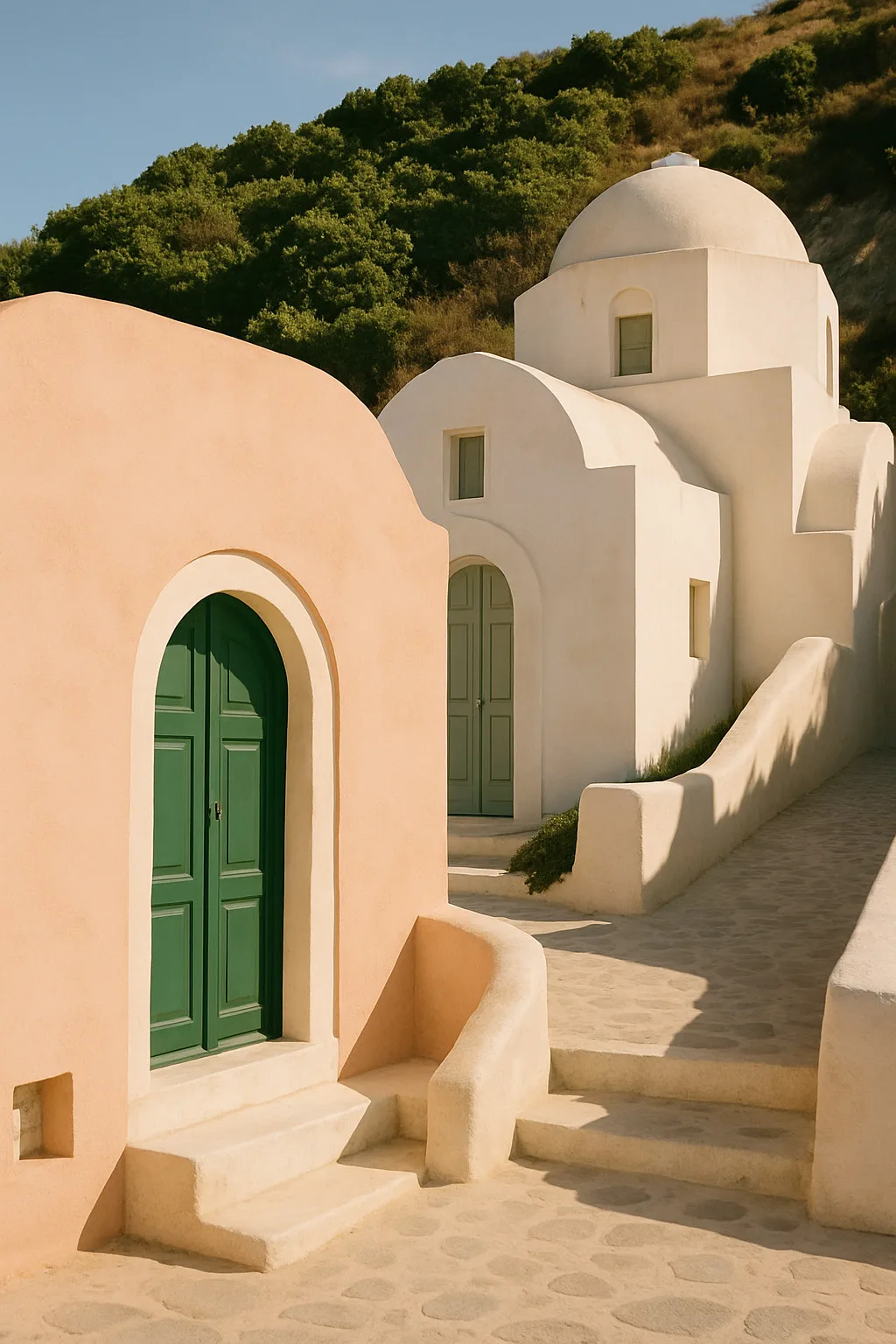 Mediterranean Village in Santorini