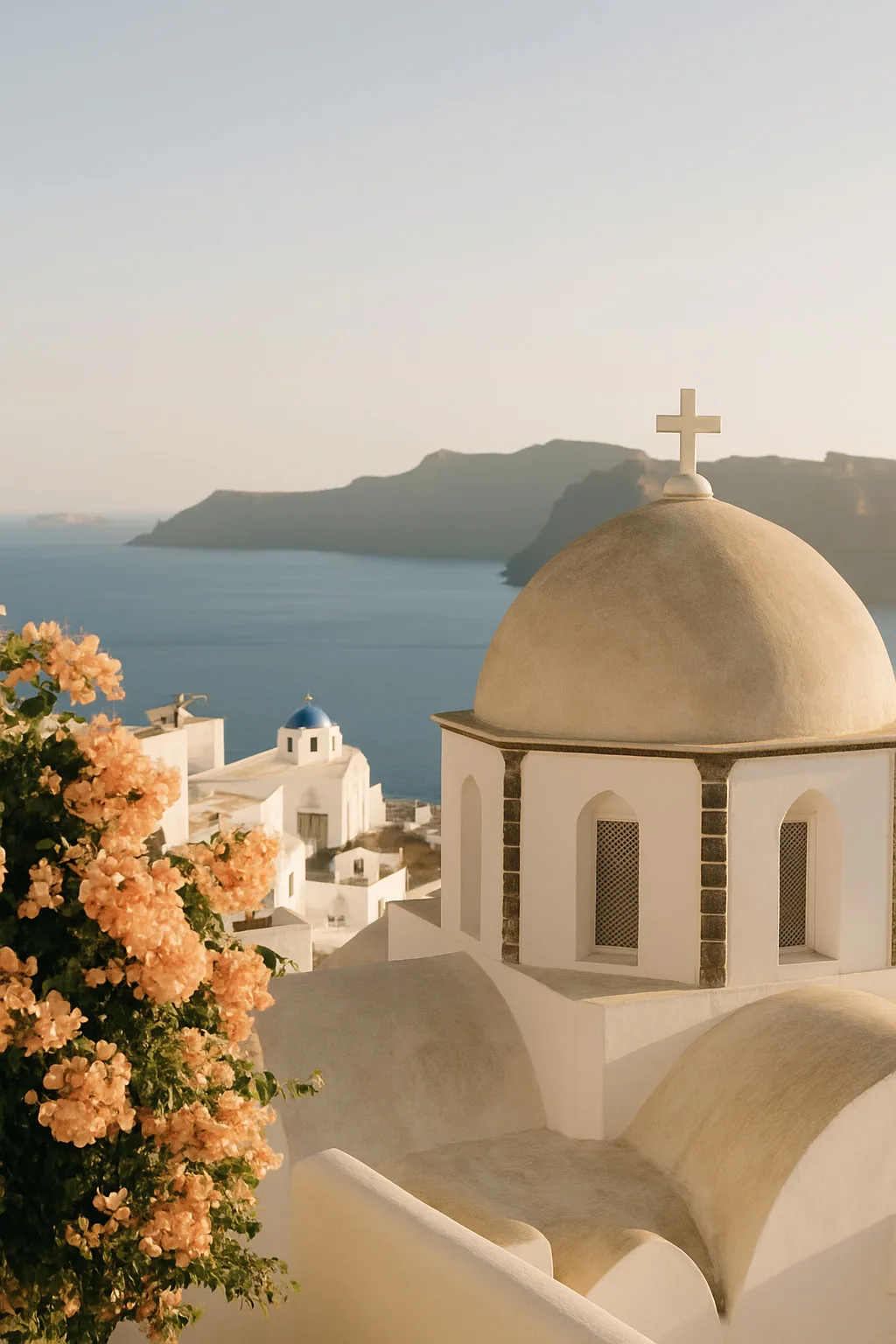 Santorini Sunset Overlooking the Aegean Sea